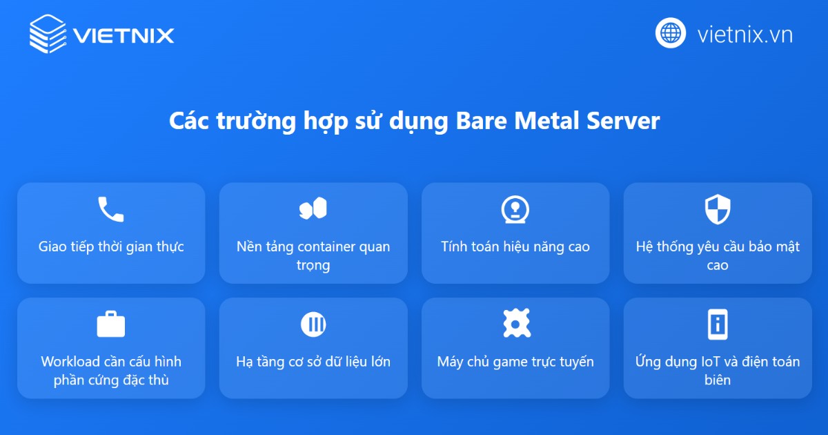 Các trường hợp nên sử dụng Bare Metal Server