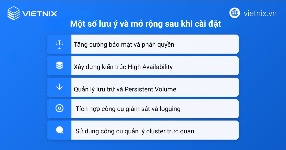 Một số lưu ý và mở rộng sau khi cài đặt