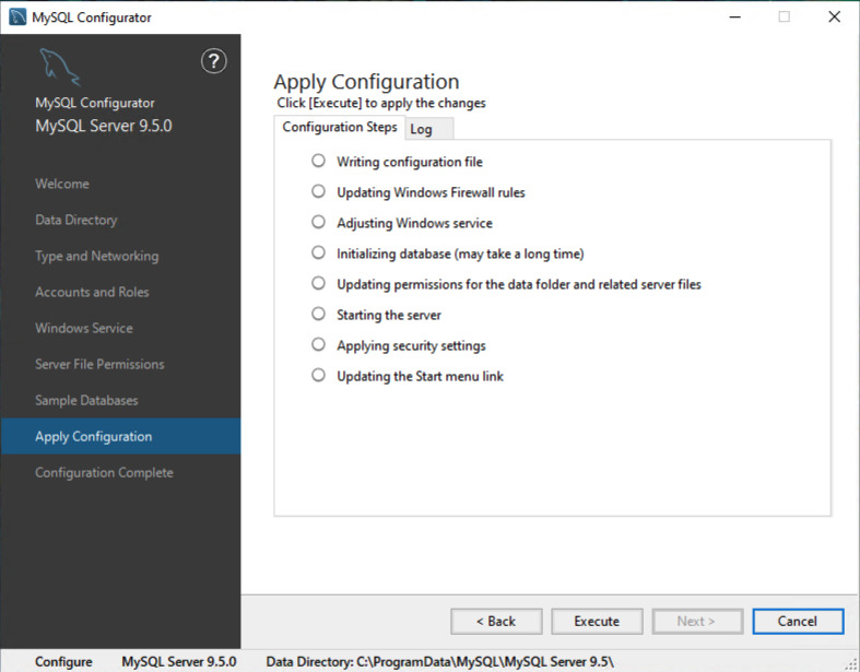 Hướng dẫn cài đặt MySQL trên Windows Server chi tiết, nhanh chóng 43 Chọn Execute để áp dụng toàn bộ cấu hình