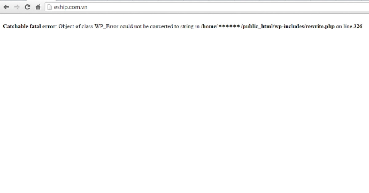 Lỗi Catchable Fatal Error có thể khiến website ngừng hoạt động