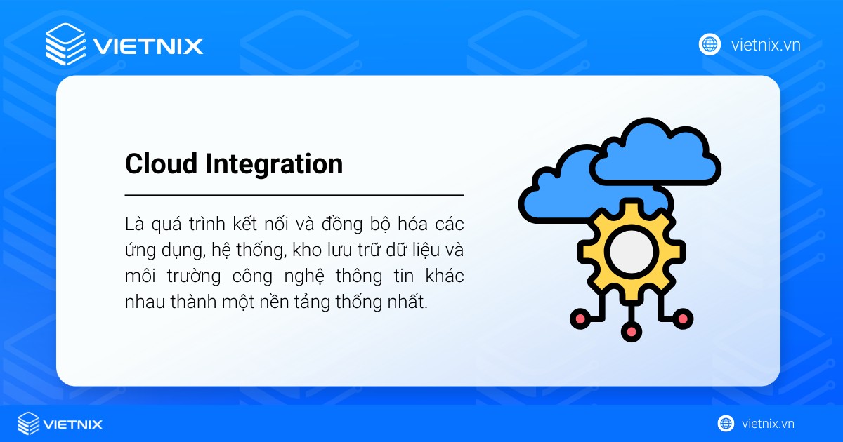 Cloud Integration là gì? Cách thức hoạt động và các bước triển khai hiệu quả 26 Cloud Integration là quá trình kết nối và đồng bộ các ứng dụng thành một nền tảng thống nhất