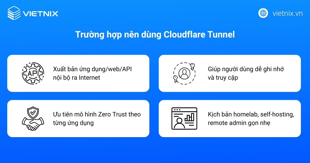 Trường hợp nên dùng Cloudflare Tunnel