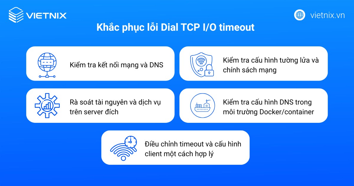 Cách khắc phục lỗi Dial TCP I/O timeout