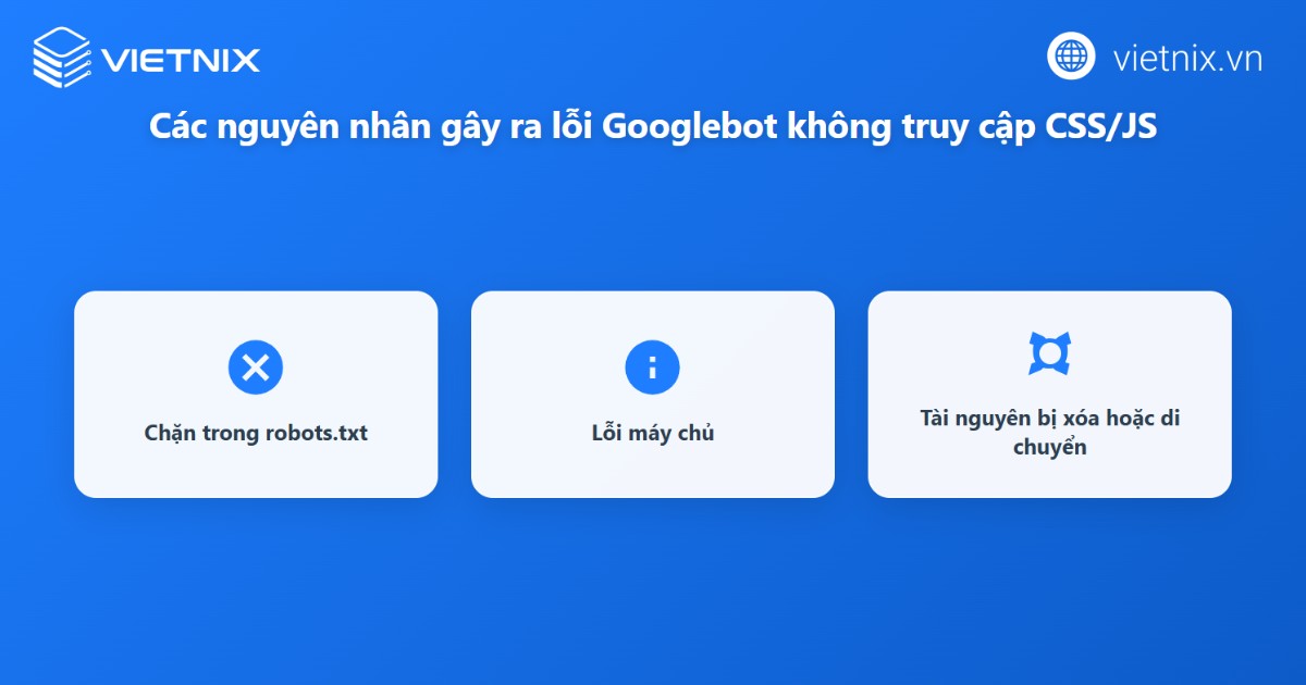 Nguyên nhân gây ra lỗi Googlebot Cannot Access CSS And JS Files