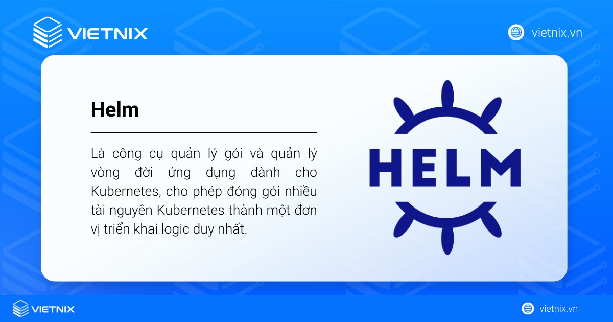 Helm là công cụ quản lý gói và quản lý vòng đời ứng dụng dành cho Kubernetes