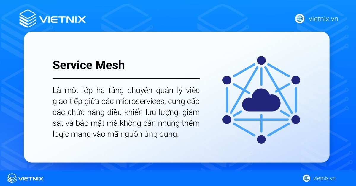 Service Mesh là một lớp hạ tầng chuyên quản lý việc giao tiếp giữa các microservices