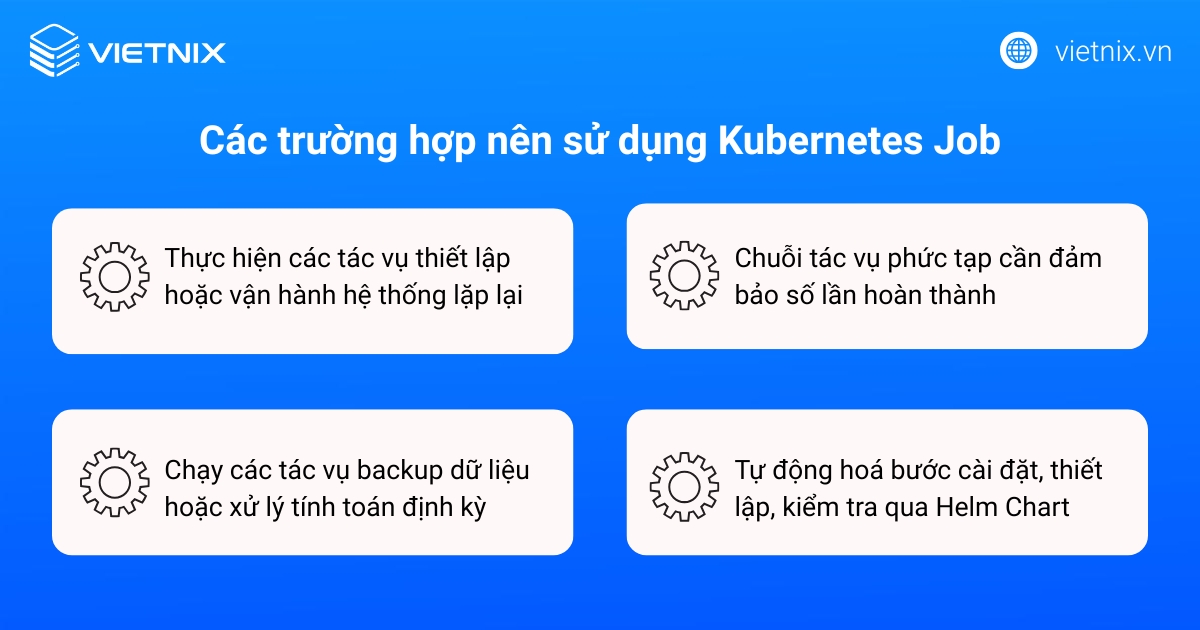 Các trường hợp nên sử dụng Kubernetes Job