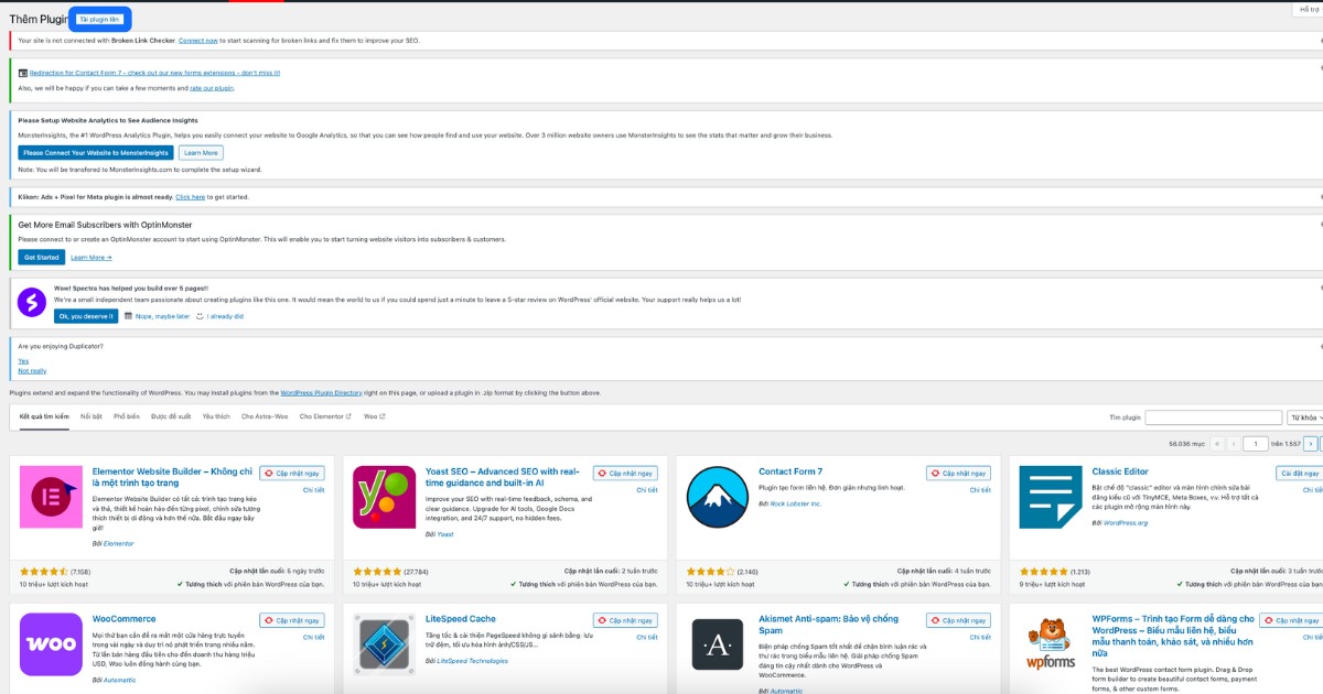 Chọn Upload Plugin