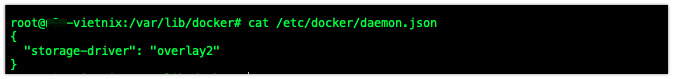Cấu hình Docker daemon sử dụng overlay2