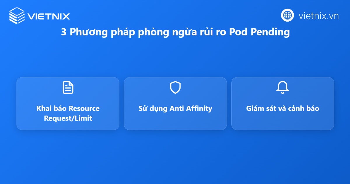 Cách giúp hạn chế Pod bị kẹt ở trạng thái Pending