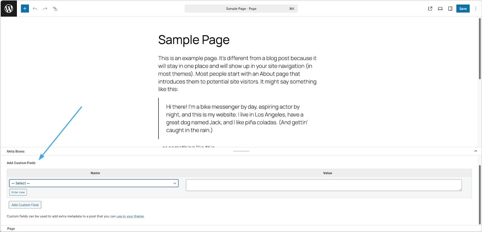 Sau đó, bạn cần cần tùy chỉnh Add Custom Fields