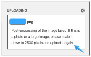 Lỗi Post-processing of the image failed