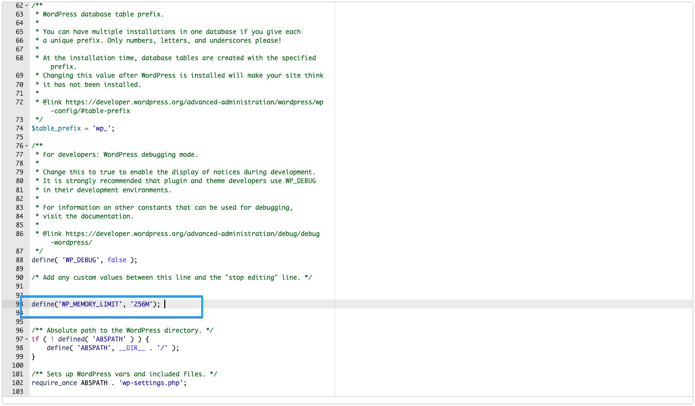 Sửa file wp-config.php