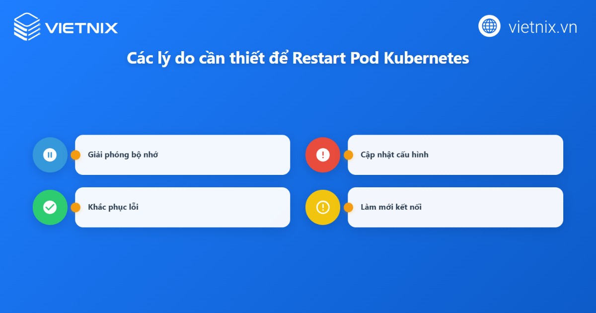 Các trường hợp nên restart Pod Kubernetes