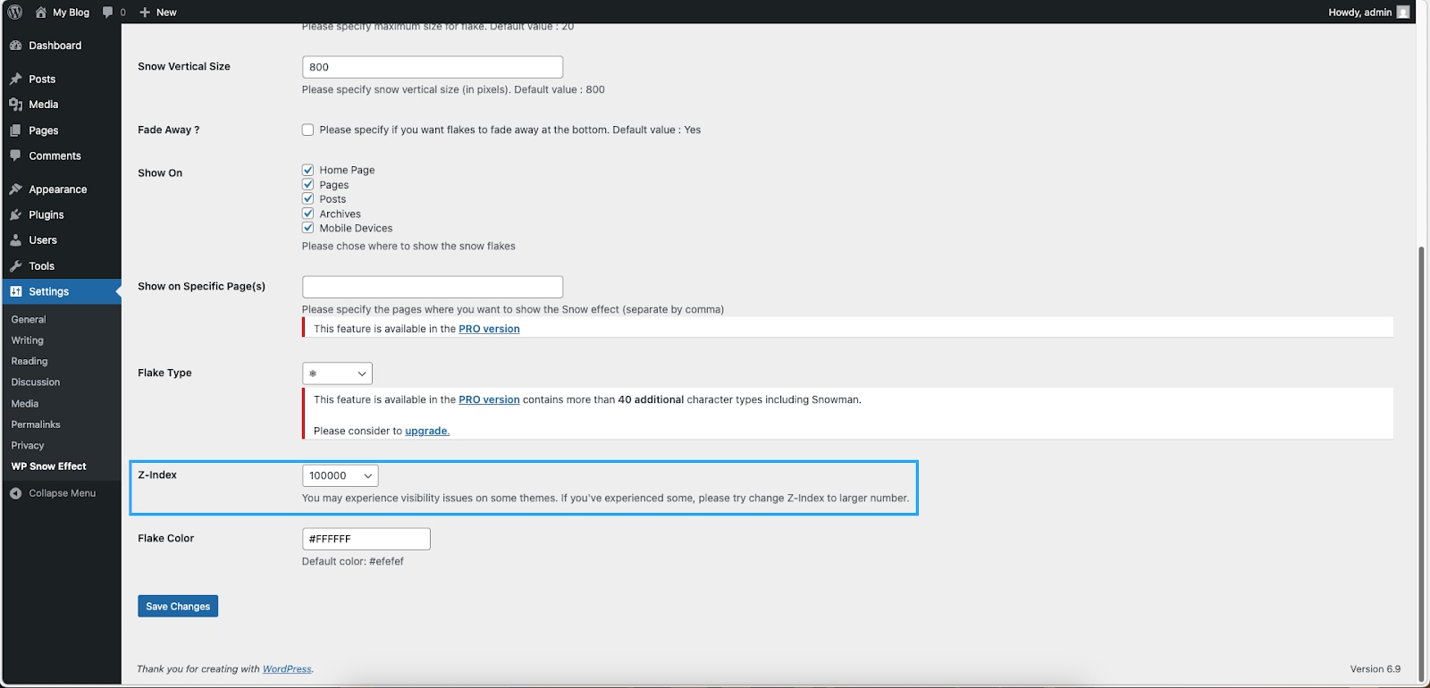 Bạn chọn vị trí hiển thị trên website