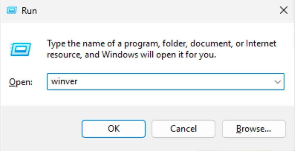 Cách khắc phục lỗi The .NET Framework is not supported on this operating system chi tiết 17 Kiểm tra số phiên bản Windows bằng tổ hợp phím Windows + R, nhập winver