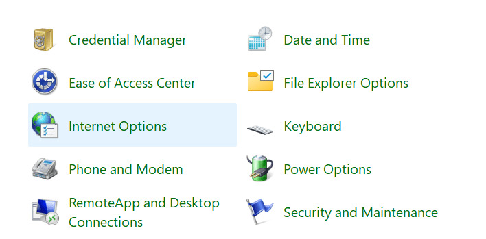 7 cách khắc phục lỗi The Requested URL was Rejected chi tiết 35 Chọn mục Internet Options
