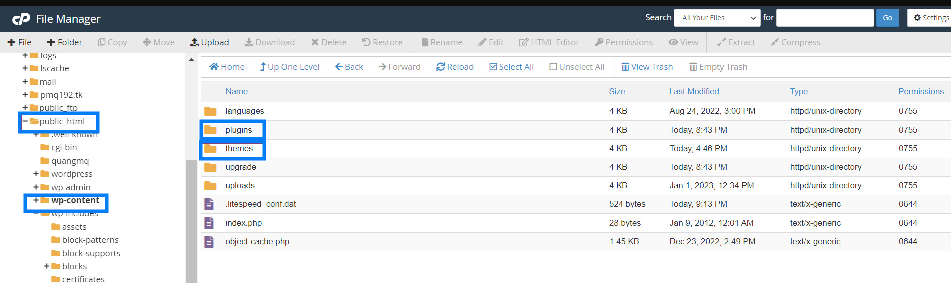Cách khắc phục lỗi "This site is experiencing technical difficulties" nhanh chóng 24 Vào FTP hoặc File Manager để vô hiệu hoá plugin và theme