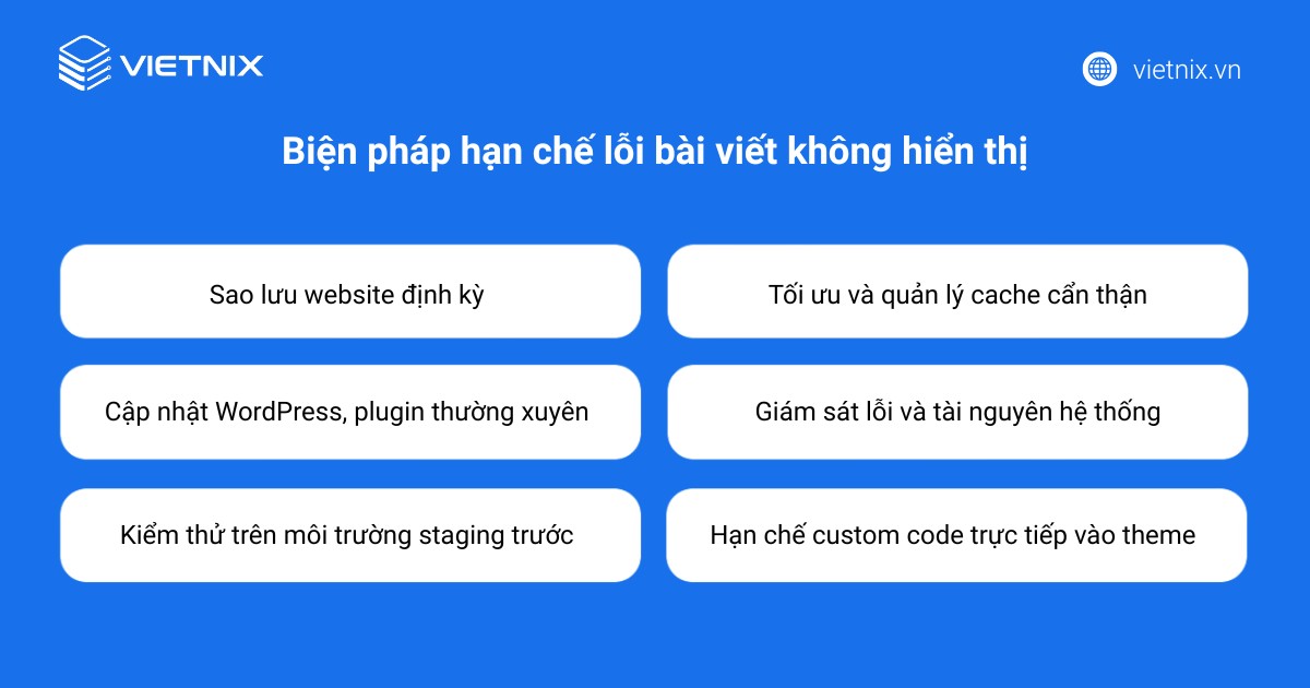 Biện pháp hạn chế lỗi bài viết không hiển thị