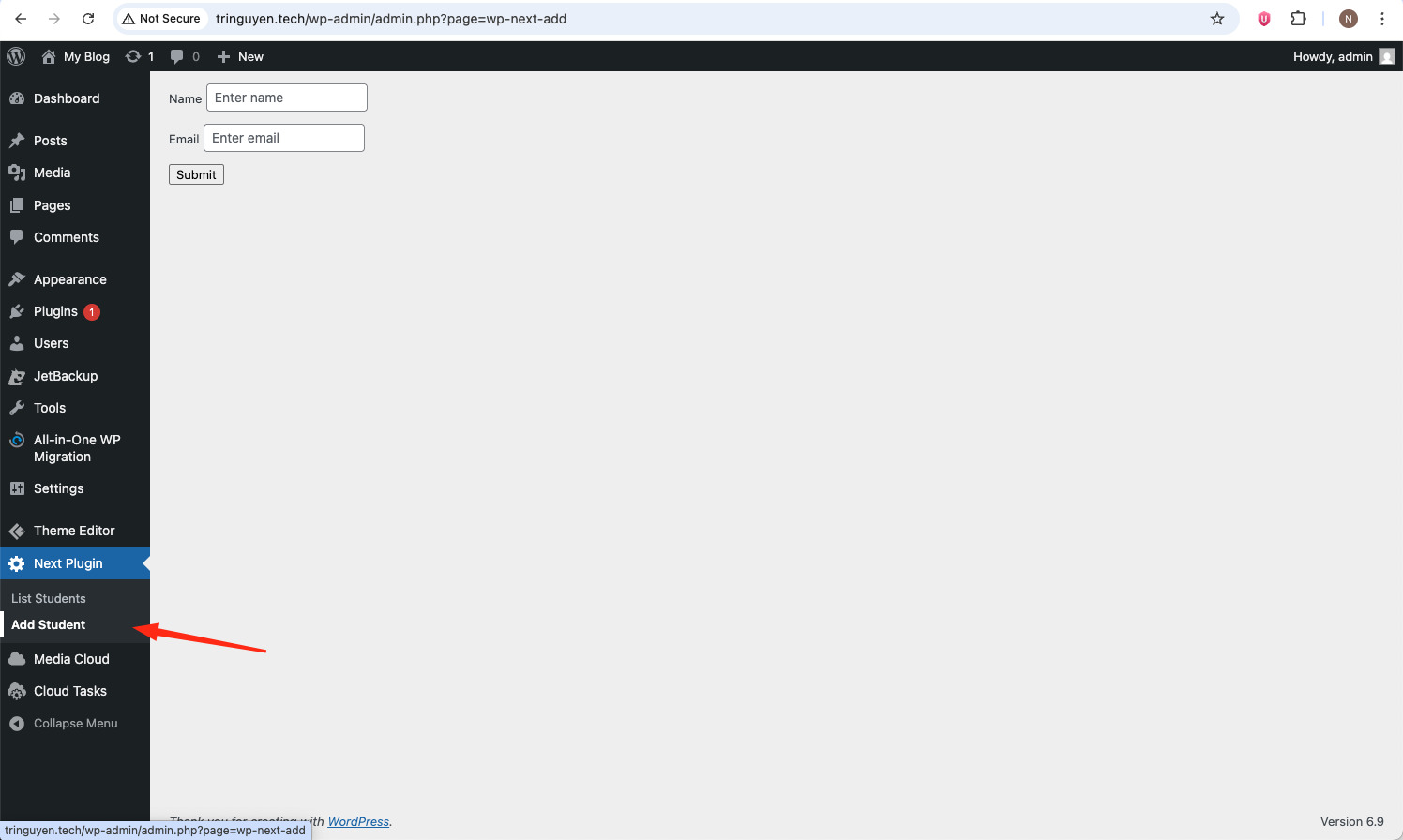 WordPress Nonce là gì? Hướng dẫn triển khai và sử dụng Nonce trong WordPress 26 Mục Add Student