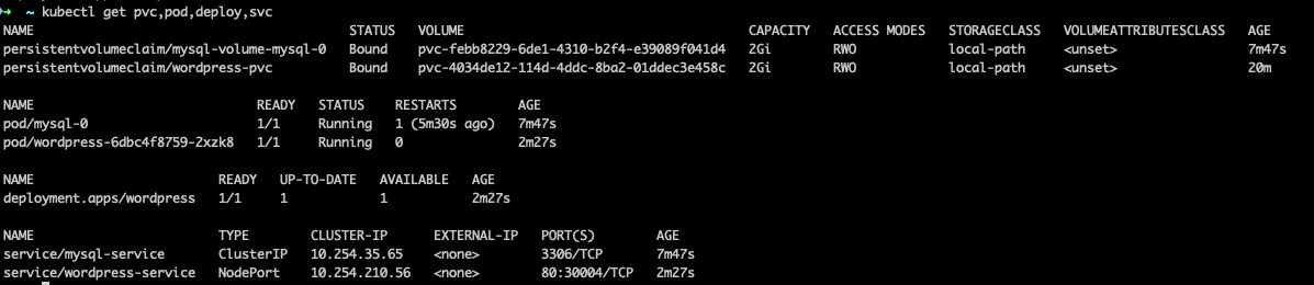 Deploy WordPress Deployment
