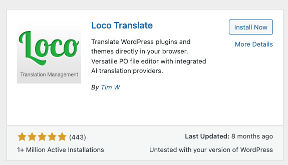 Cài đặt và kích hoạt plugin Loco Translate