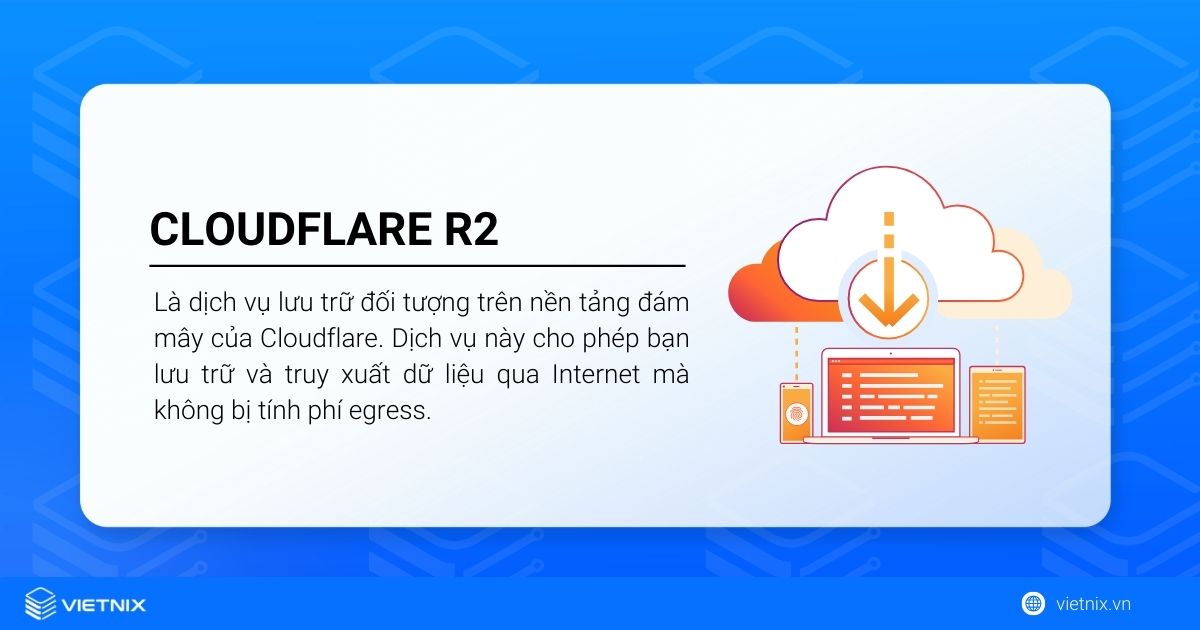 Cloudflare R2 là dịch vụ lưu trữ đối tượng trên nền tảng đám mây của Cloudflare