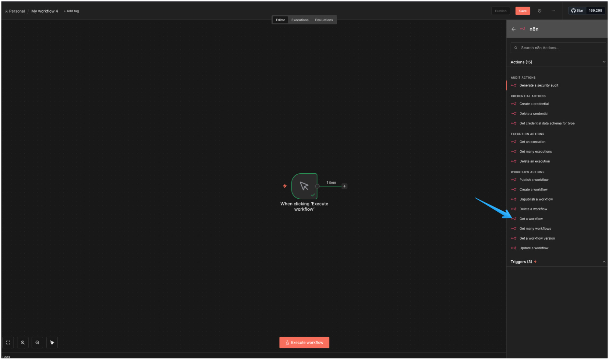 Chọn Get a Workflow