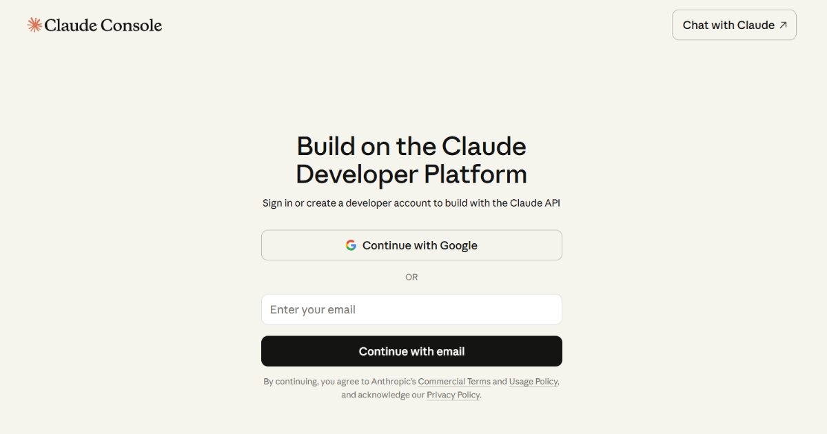 Claude Code là gì? Tại sao nên sử dụng và điểm khác biệt với GitHub Copilot 27 Bạn có thể truy cập trang Anthropic Console và đăng ký tài khoản mới