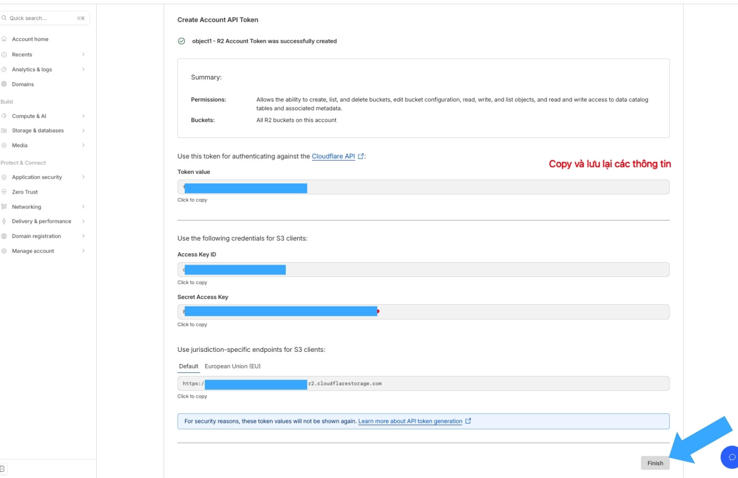 Bạn cần lưu lại các thông tin cần thiết