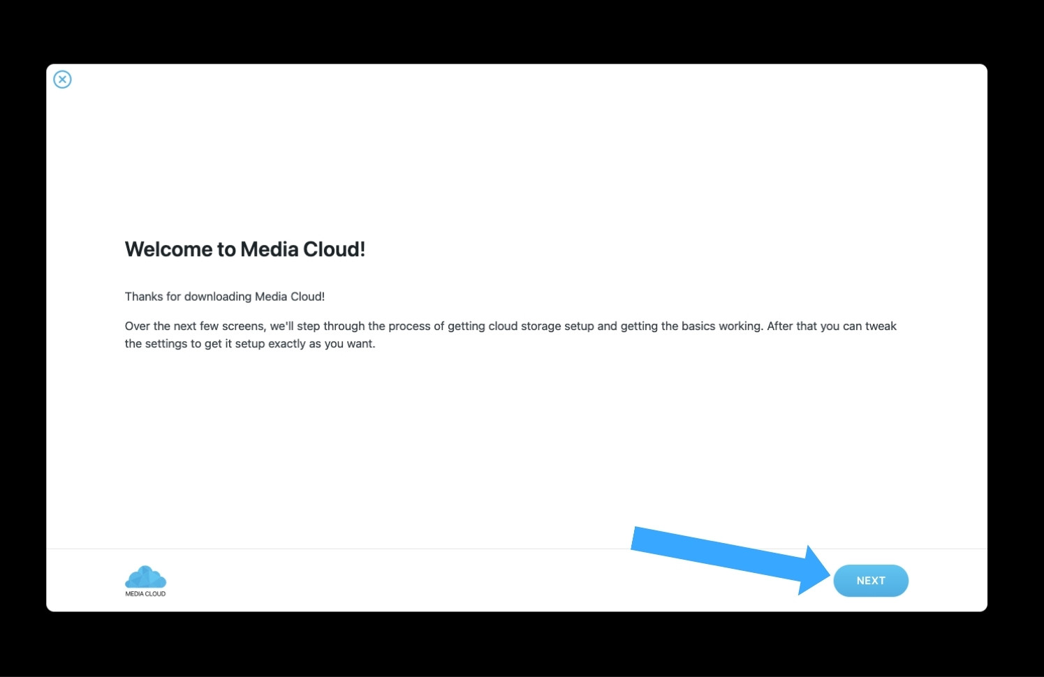Bạn cần nhấn NEXT