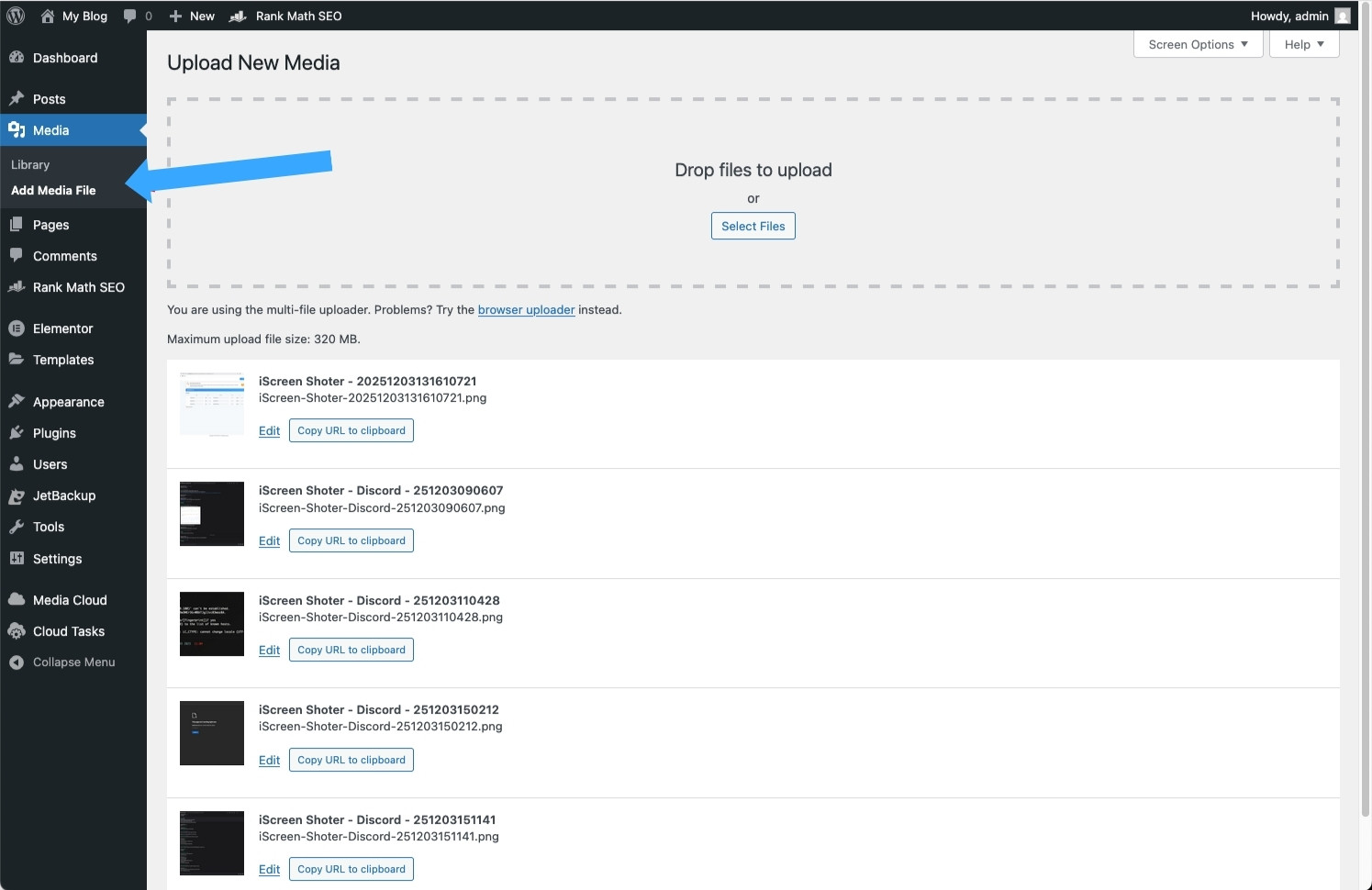 Bạn chọn vào Add Media File