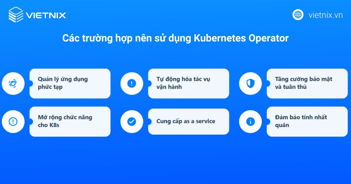 Các trường hợp nên sử dụng Kubernetes Operator