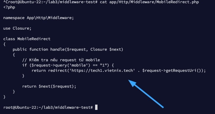 Với lệnh này, bạn có thể kiểm tra request từ mobile