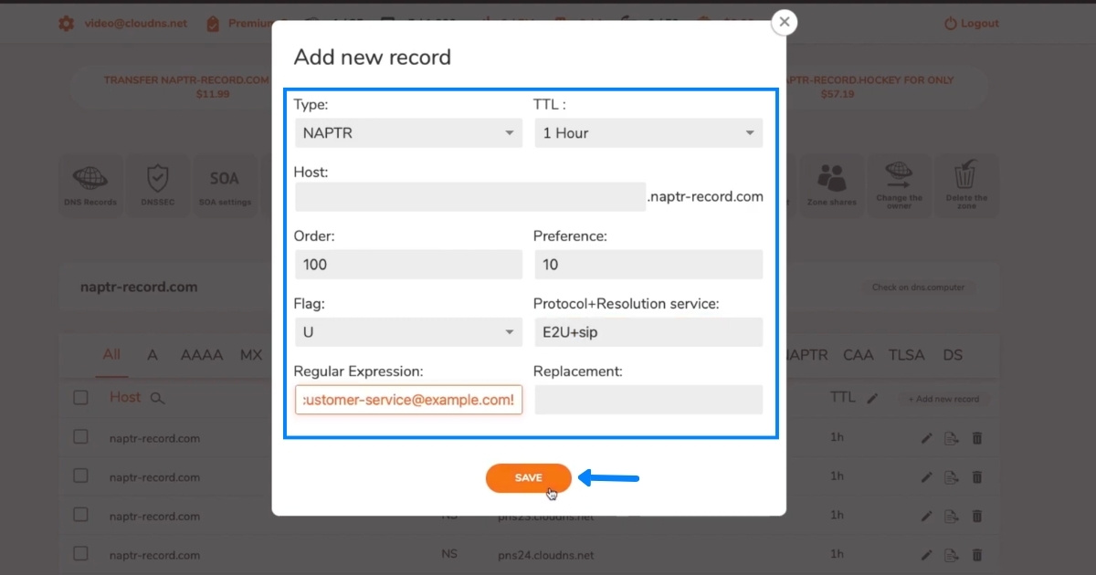 Nhập thông tin cấu hình vào các trường
