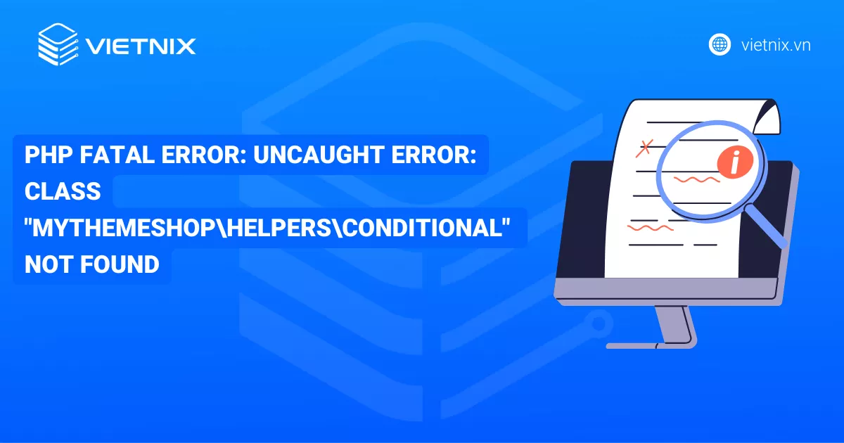 PHP Fatal error: Uncaught Error: Class