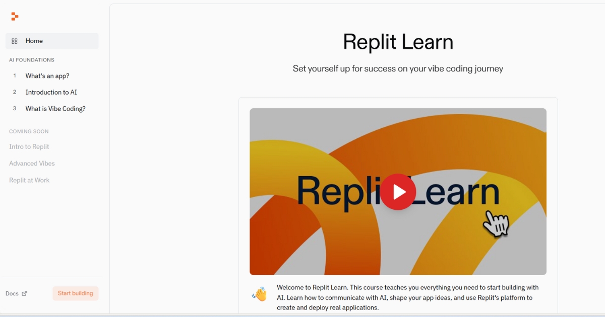 Replit cung cấp nhiều công cụ hỗ trợ học tập như các khóa học lập trình