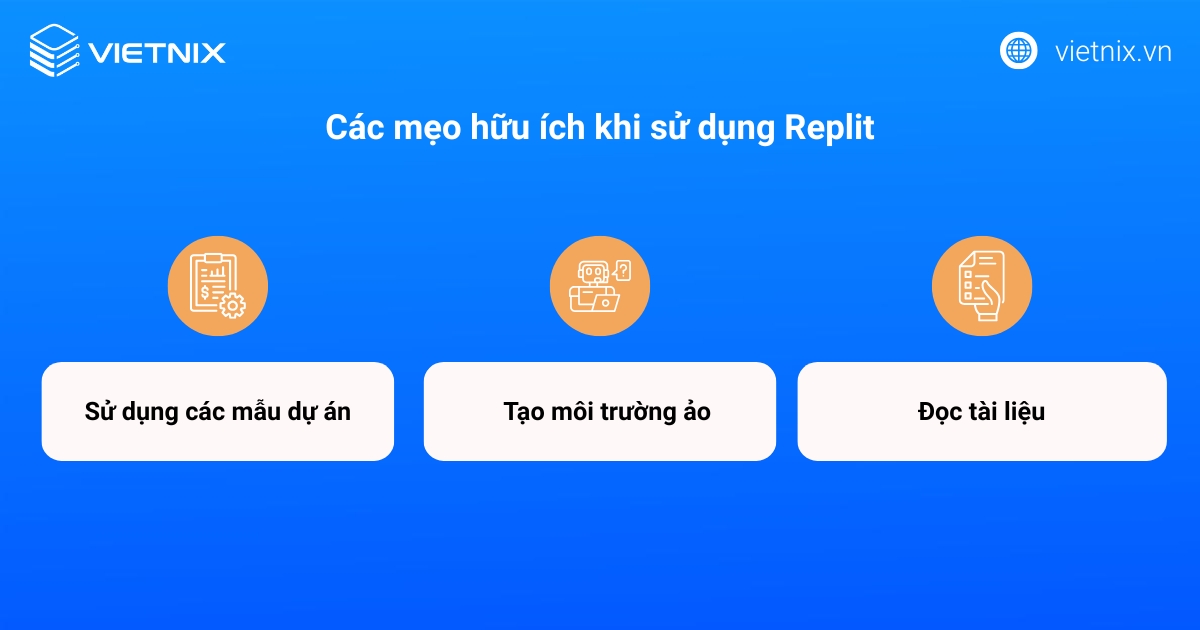 Các mẹo hữu ích khi sử dụng Replit