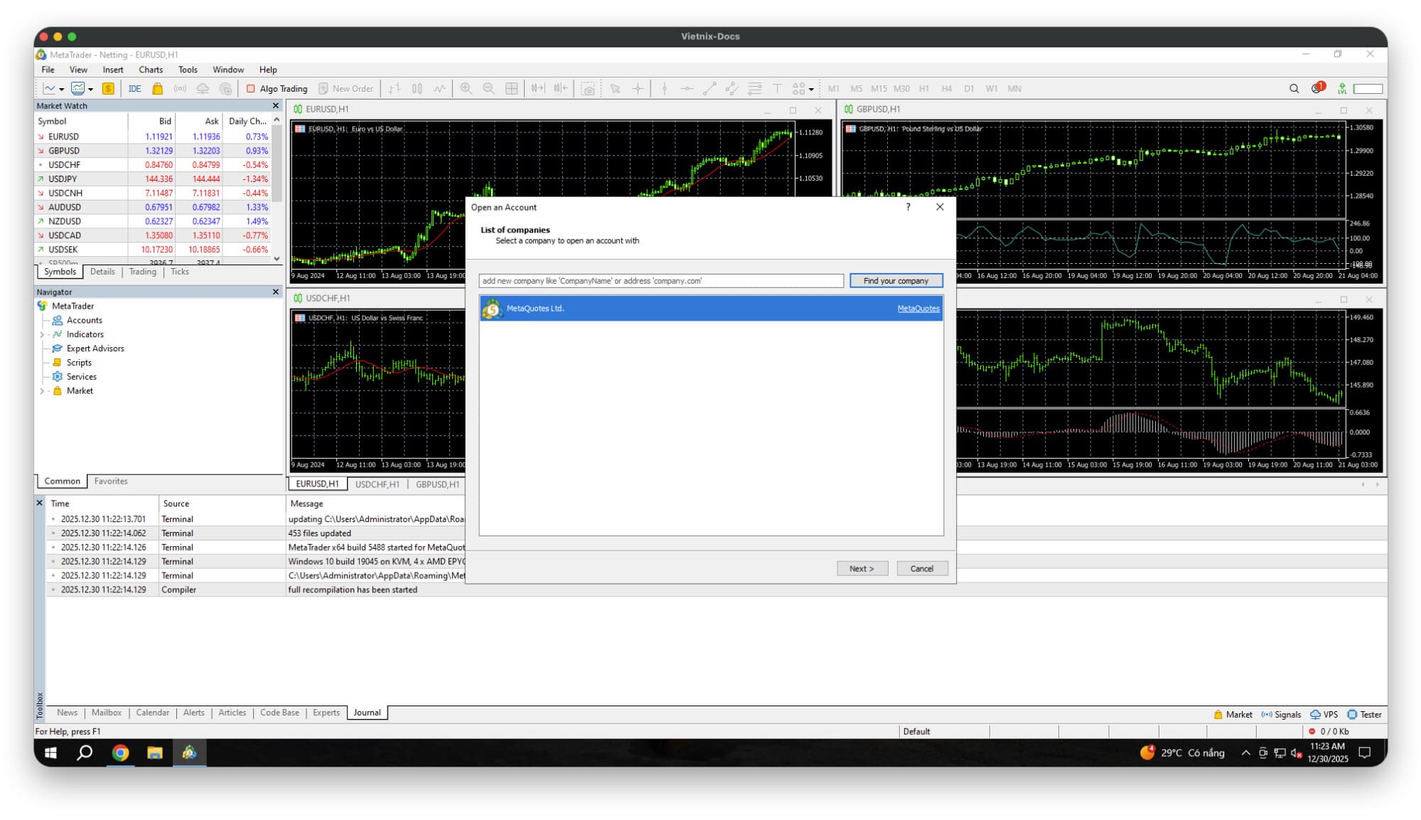 Kết nối vào VPS và cài đặt MT4/MT5