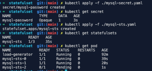 Tạo StatefulSet cho ứng dụng database