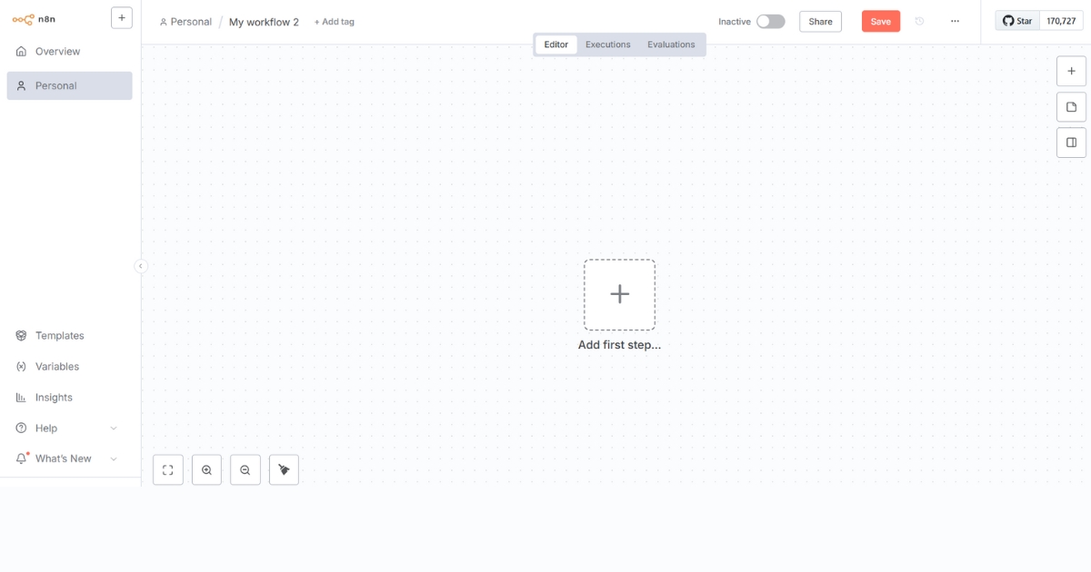 Bạn mở trình duyệt và truy cập vào nền tảng n8n