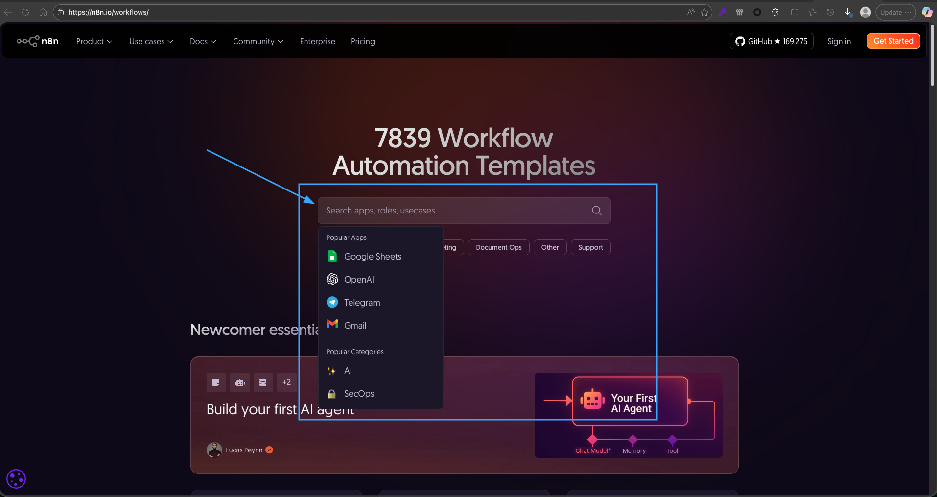 Truy cập và tìm kiếm template theo từ khóa hoặc danh mục