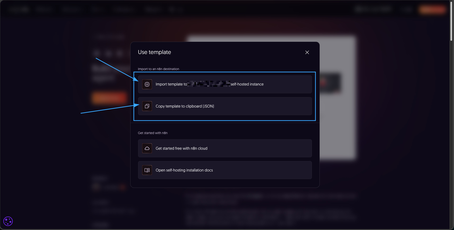 Import template vào n8n từ thư viện n8n.io