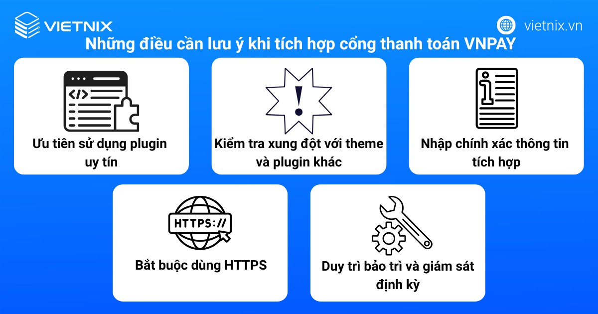 Những điều cần lưu ý khi tích hợp cổng thanh toán VNPAY vào website