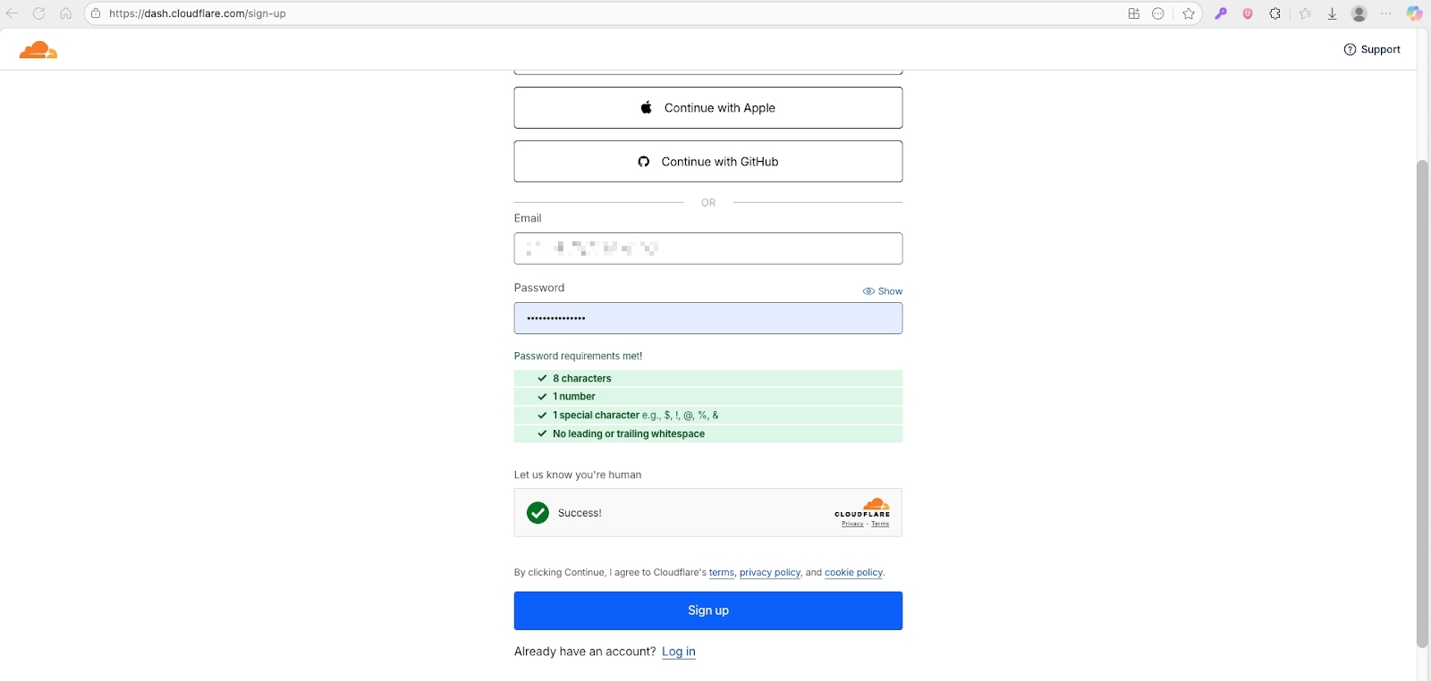 Bạn đăng kỹ tài khoản CloudFlare