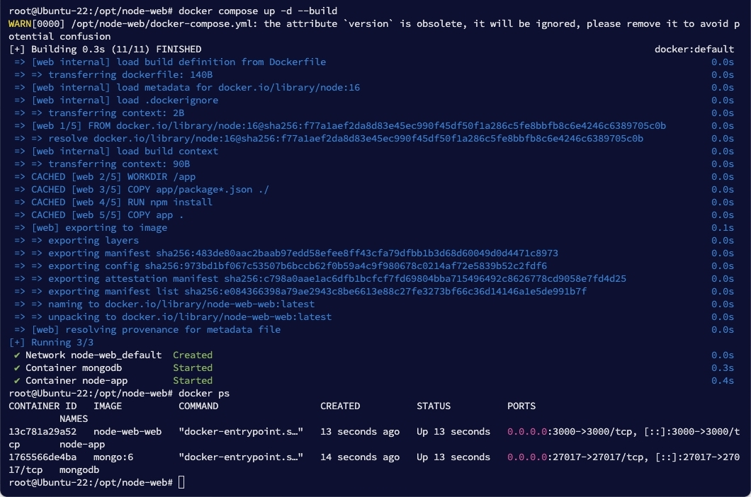 Lệnh triển khai và hình ảnh minh họa