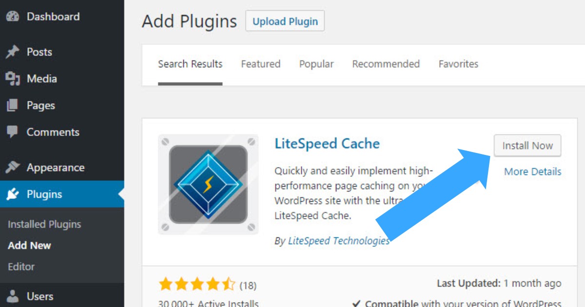  LiteSpeed Cache là plugin miễn phí