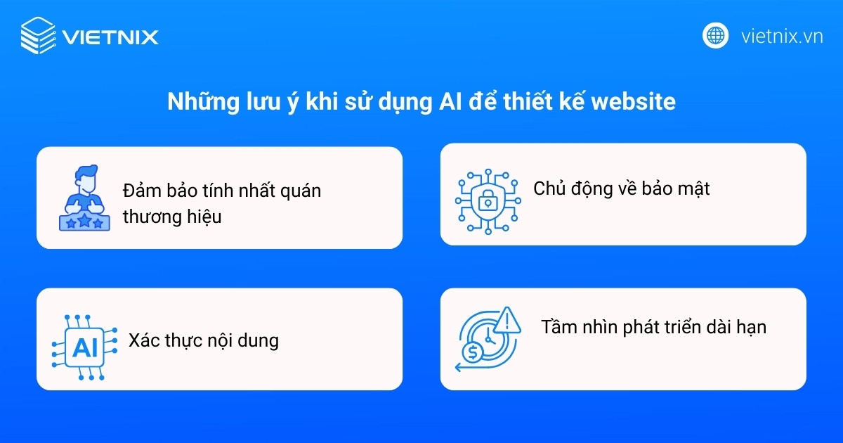 Những lưu ý khi sử dụng AI để thiết kế website