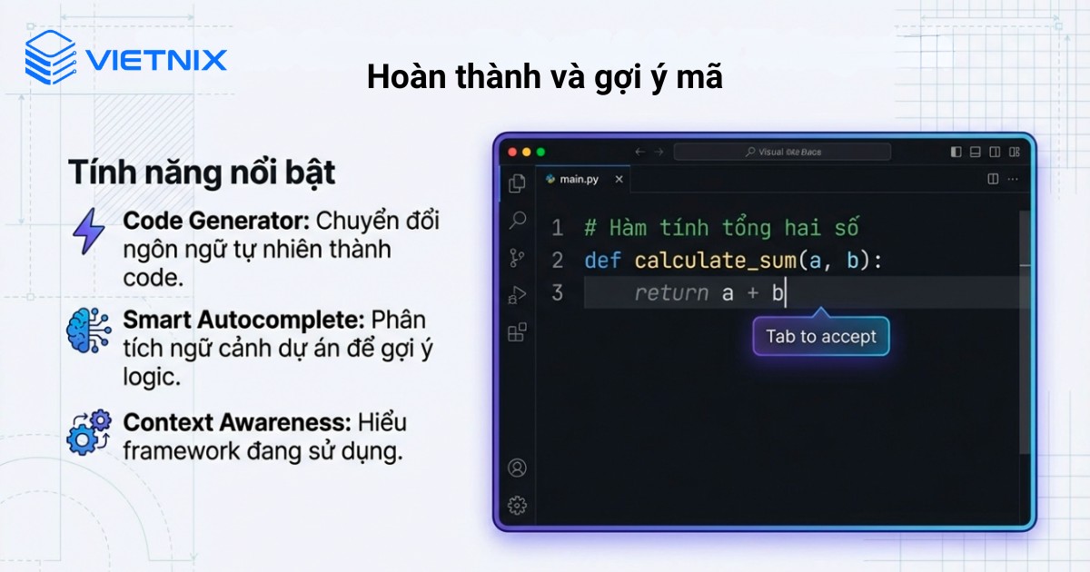 AskCodi tích hợp hoàn thành mã theo ngữ cảnh trong IDE