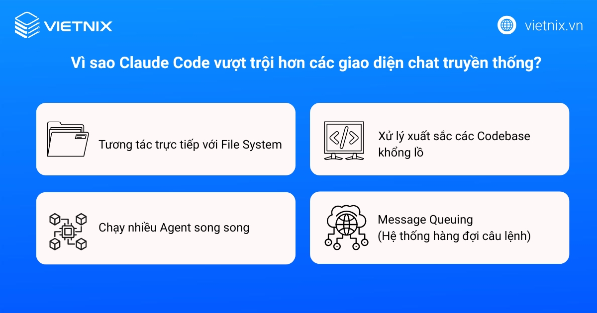 Claude Code là gì? Tại sao nên sử dụng và điểm khác biệt với GitHub Copilot 23 Claude Code vượt trội hơn các giao diện chat truyền thống